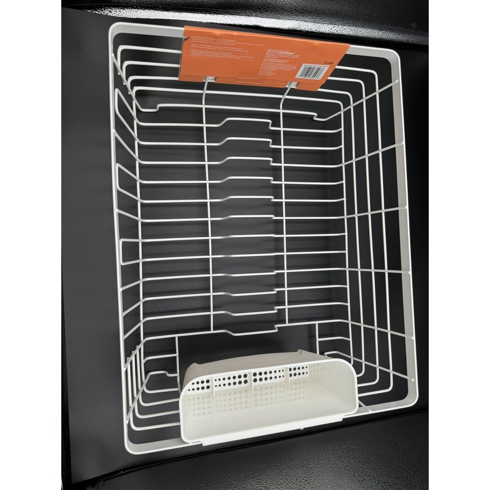 Large Flat Wire Dish Rack By Bed Bath & Beyond Squared Away 16.1x12.5x5.4 Inches - Picture 4 of 6